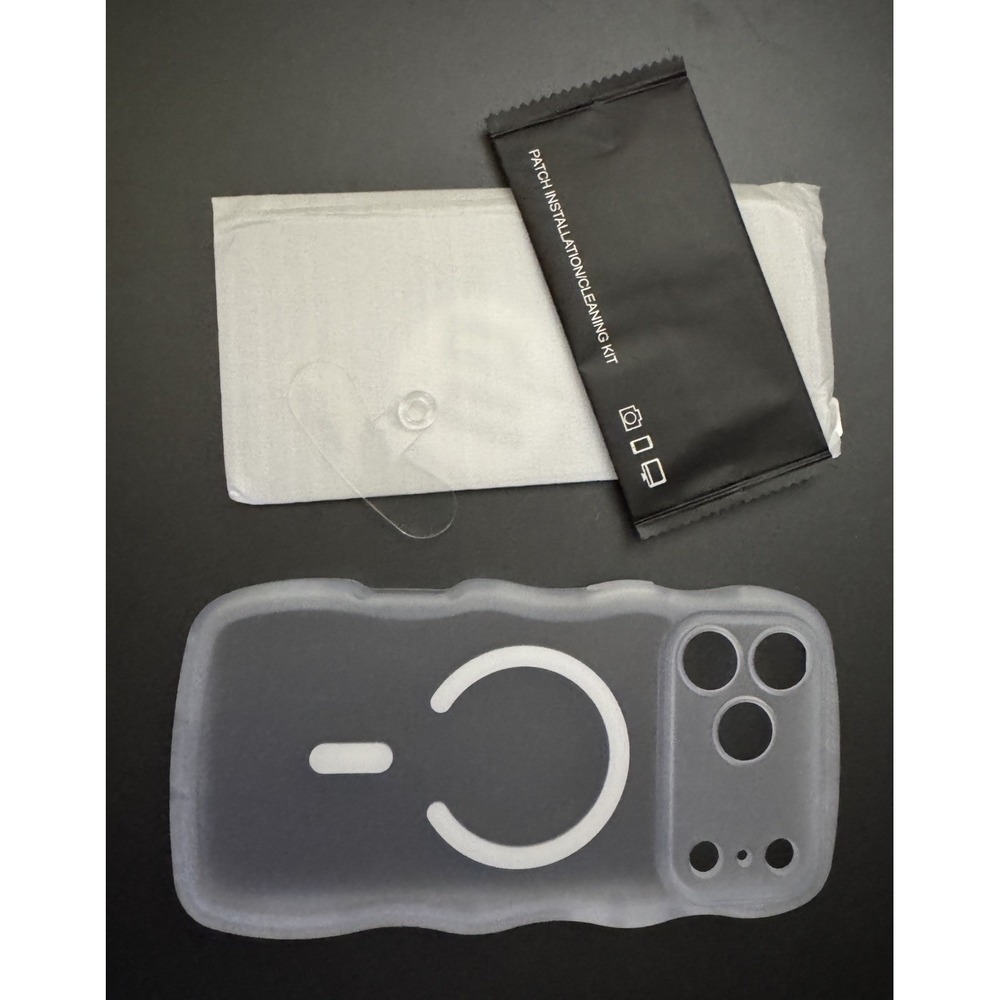Apple iPhone Case 15 Pro Max-New- Frosted White, Plus Screen protector And Strap